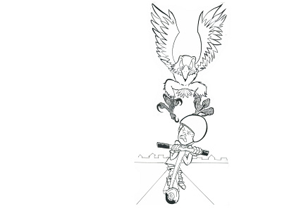 Scooterboy aquila biancoenero comic art comics eagle fumetti illustrazione scooter