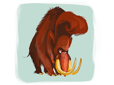 The Mammoth animals character illustration