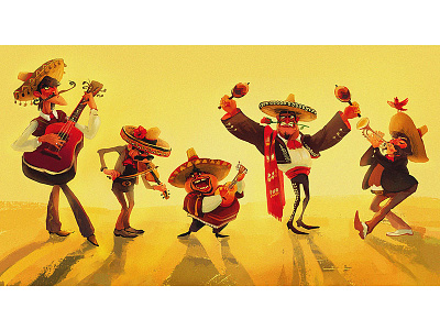 Mariachi character illustration