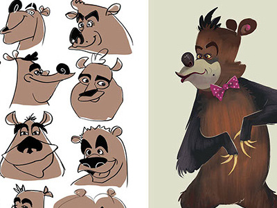 The bear animal bear character