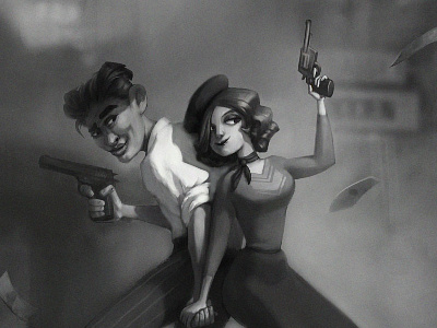 Bonnie And Clyde animation bonnie and clyde character design visdev