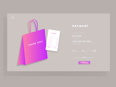 payment page UI web design design flat icon illustration illustrator minimal ui vector web website