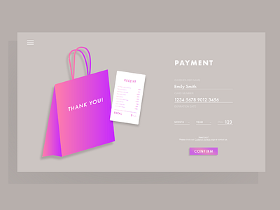 payment page UI web design