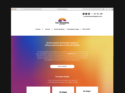 Les Essentiels branding covid19 delivery design logo rainbow typogaphy web