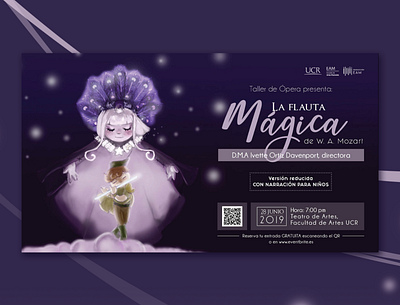 Magic Flute / Opera for kids / poster amanda design flute graphic illustration kids magic media music night opera photoshop poster queen social taylor