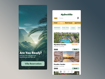 Booking App app branding design flat minimal ui ux web