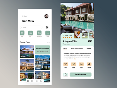 Booking App app design flat minimal typography ui ux web website