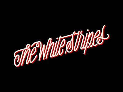 The White Stripes - Lettering Project design lettering logo photoshop script type typography