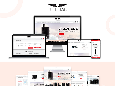 Utillian app graphic design illustration logo minimal typography ui ux web website