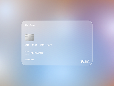 Credit Card - Glassmorhpism Concept Design