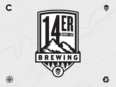 14er Brewing 14er brewing beer brewing colorado denver fourteener hops mountain mountains shane harris topo