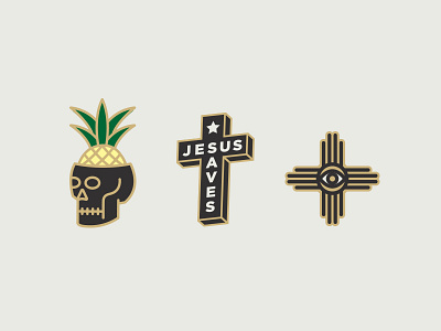 Because Pins black cross enamel pin gold jesus lapel pin pin pineapple pins shane harris skull zia