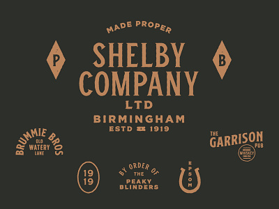The Shelby Company england illustration lettering logo london mafia mob netflix peaky blinders shane harris type vintage