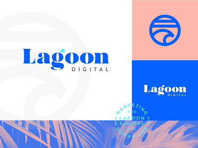 Lagoon Branding brand branding digital icon illustration lagoon logo marketing palm shane harris surf wave