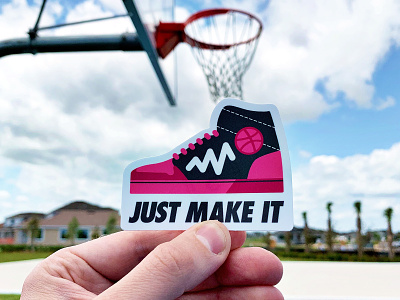 Those Dribbb Sneaks basketball creative south dribbble illustration logo nike shane harris shoe sneaker sticker sticker art stickermule