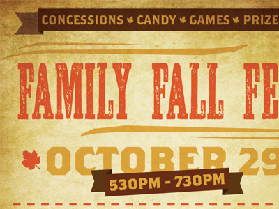 Family Fall Fest banners fall poster