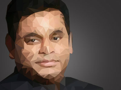 Low-poly Portrait of A.R.Rahman a.r.rahman branding illustration low poly lowpoly photoshop portrait sketching