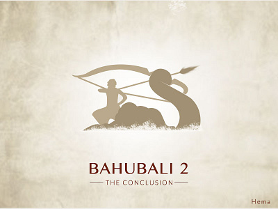 Baahubali 2: The Conclusion - Minimal Poster design baahubali bahubali illustration minimal minimalism minimalistic movie poster photoshop poster prabhas sketch vector