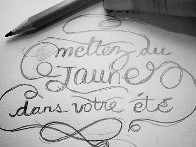 Jaune drawing handlettering lettering letters sketch typo typography