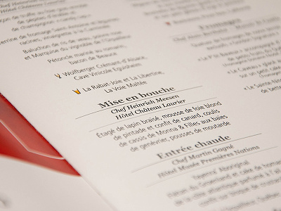 Red Cross menu - Detail 1 detail macro menu red typographie