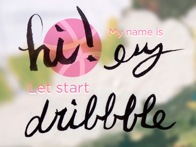 1stshot blur dribbble handed pink rookie typography