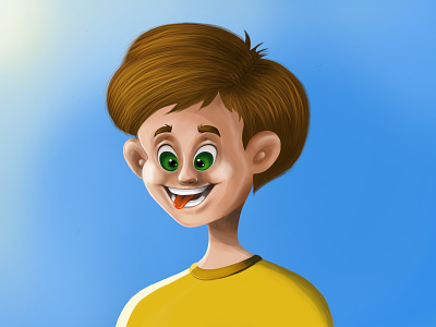 Boy Illustration for Kids character design characterdesign illustration kids illustration male character portrait art portrait painting