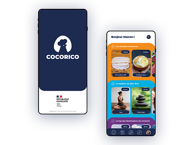 COCORICO - Une app made in France app branding design icon illustration minimal ui ux