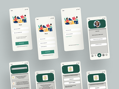 TELA APP app charity design donation ui ux