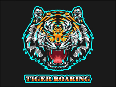 Tiger Roaring animal animal art animal illustration cat illustration lion tiger vector