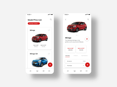 Automotive Mobile App automotive cars digital handbook minimalistic mobile app ui ux design