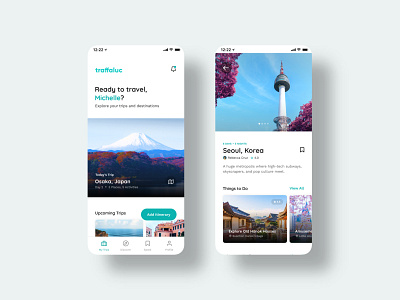 Travel App Design itinerary minimalistic mobile app travel app ui ux design