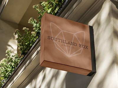 Southland Fox Logo Signage brand brand identity branding branding agency branding concept branding design commercial design graphic design identity logo logo design minimal minimalist logo paper sign signage stationery storefront