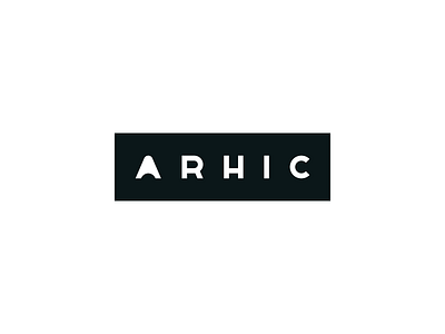 Arhic (rough) black character identity logo mark minimal style typography white