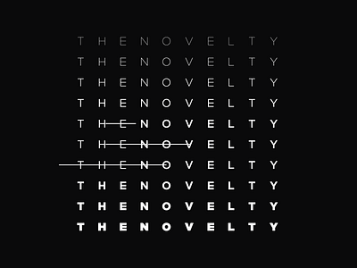 Thenovelty black character minimal style typography white