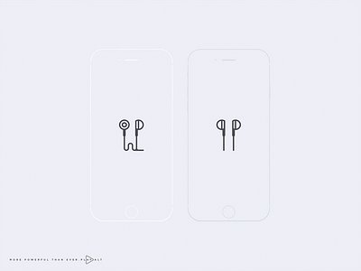 playalt — headphone ic clean headphone icon line minimal mobile music simple sound