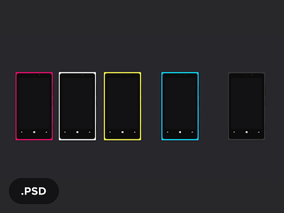 Lumia 920 — free black blue flat free lumia minimal mockup phone red white yellow