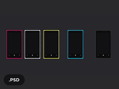 Lumia 920 — free black blue flat free lumia minimal mockup phone red white yellow