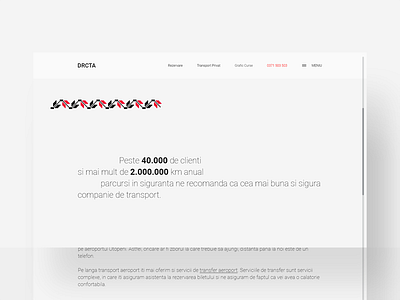 DRCTA desktop layout main minimal site type ui user interface ux web