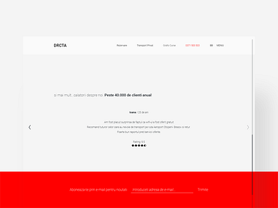 DRCTA desktop layout main minimal site type ui user interface ux web