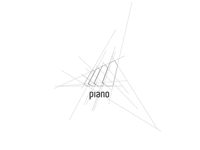 Perspective grid identity logo perspective piano process