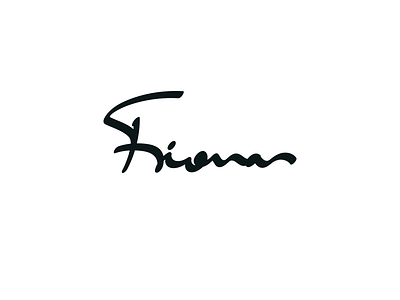 Fiona calligraphy handtype handwriting lettering logo sketch type