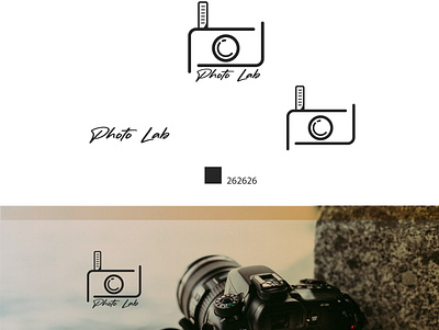 Logo Photo Lab branding camera creative design logo photography simple symbol typography vector