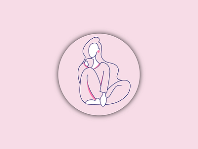 Minimalist Coffee Girl Illustration adobe adobe illustrator art artwork coffee designing girl ilustration learning logo design minimalism minimalist pink pink lady