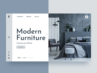 Furniture Store Landing Page ecommercestore figma furniture hero section landing page webdesign webflow