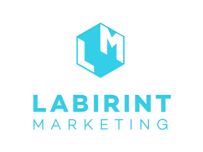 Labirint Marketing Logo blue branding design icon labyrinth logo marketing vector