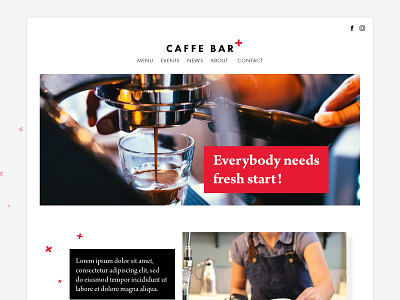 Caffe Bar Plus caffe caffee coffee coffee bar website website concept