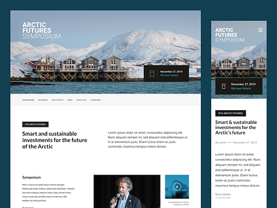 Arctic Futures Symposium - Home design rwd ui web webdesign