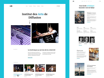 Institut des Arts de Diffusion design school web webdesign