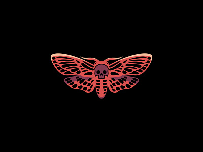 Skull Moth Logo (for sale) animal logo branding butterfly logo design fashion logo icon illustration insect logo logo logo for sale moth logo skull logo vector