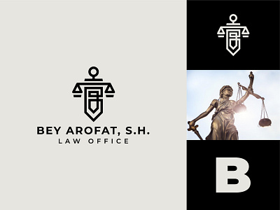 Law And Attorney Logo attorney branding initial initial letter logo justice law firm logo law office lawyer lawyer logo letter b logo letter logo lettermark lettermark logo logo logogram monogram monogram logo scale of justice sword logo typography